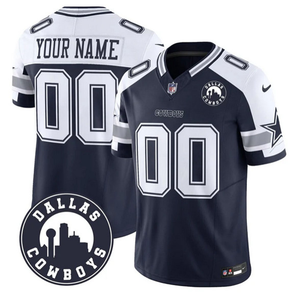 Men's Dallas Cowboys Active Player Custom Navy/White 2025 F.U.S.E. 